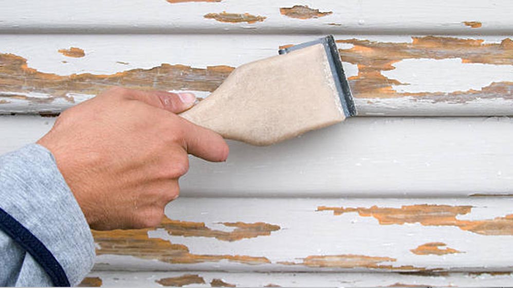 cracked peeling paint